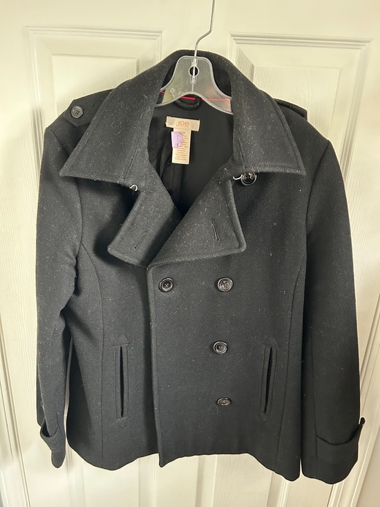 Joe Fresh Jackets & Blazers - Joe Fresh Black Double-Breasted Wool Peacoat